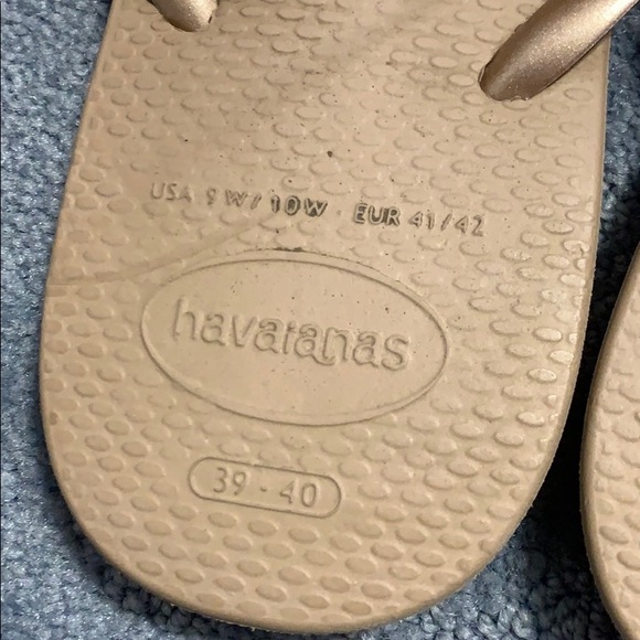 Havaianas Flip flops metallic bronze size 39-40 - Picture 2 of 2